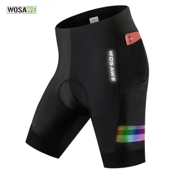 WOSAWE Women Cycling Shorts Bicycle Comfortable Underwear Compression  Tights Gel 3D Padded Bike Short Pants MTB Shorts