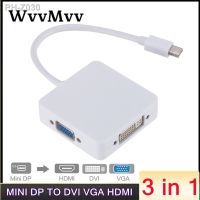 3 In 1 Thunderbolt Mini Display Port MINI DP Male To HDMI DVI VGA Female Adapter Converter Cable For Apple MacBook Air Pro MDP