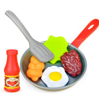 【Youer】Kitchen Food Toys Simulation Play Set  Play Pot Steak Vegetable Bread Hot Dog