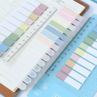 RHS ออนไลน์200แผ่น10สีโปร่งใส Morandi ผสม PET Sticky Notes ชุด Memo Pad Lable สติกเกอร์บุ๊คมาร์ค Notepad Sticky Index