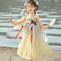 Hanfu สาวสไตล์โบราณ Fairy ชุดน่ารักจีน Tang Dynasty ชุดเจ้าหญิงเย็บปักถักร้อยแบบดั้งเดิมเทศกาลเสื้อผ้าใหม่...