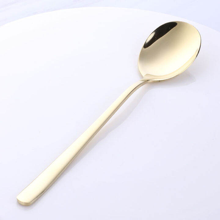 buyer-star-21cm-stainless-steel-dinner-spoon-6-piece-colorful-rainbow-long-handle-ice-cream-dessert-tea-coffee-spoon-flatware