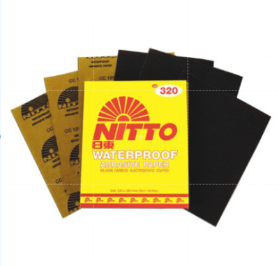 NITTO [ยกแพ็ค] กระดาษทรายน้ำ Nitto นิตโต้ ขายยกแพ็คราคาถูกมาก แพ็คมี 60 แผ่น