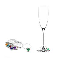 Rhinestones Wine Glass Ring Marker Charm Charms Markers Tag Tags  for Holiday Party Champagne Decor Bar Wine Tools