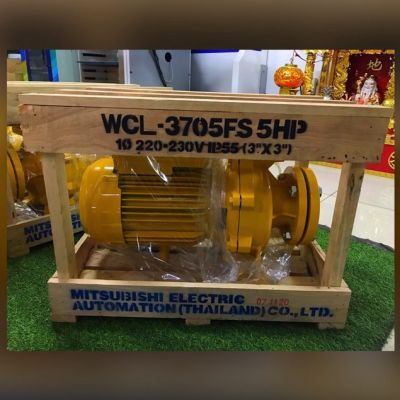 🇹🇭 MITSUBISHI 🇹🇭 ปั๊มไฟฟ้า หอยโข่ง 🇹🇭 รุ่น WCL-3705FS (3700 วัตต์ ท่อออก 3x3นิ้ว 220V 5HP) หน้าแปลน (ชนิดปริมาณน้ำมาก) ปั๊มน้ำ จัดส่ง KERRY 🇹🇭