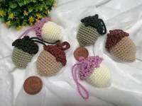 NN. Acorn Keychain Handmade Over​ Size พวงกุญแจลูกโอ๊ค ห้อยกระเป๋า พวงกุญแจถัก​ แฮนด์เมด​ ขนาดใหญ่