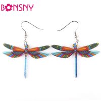 Fashion Dangle Dragonfly Earrings Acrylic Long Drop Earring New Arrival 2015 Spring Summer Style For Girls Women Jewelry