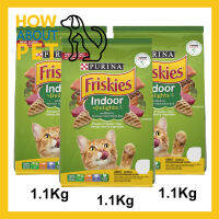 อาหารแมว Friskies สูตรแมวเลี้ยงในบ้าน ควบคุมก้อนขน สำหรับแมวโตทุกสายพันธุ์ 1.1กก. (3ถุง) FRISKIES Indoor Delight Adult Cat Food 1.1Kg. (3bag)