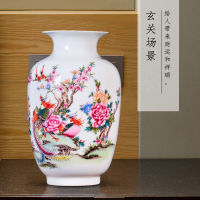 Jingdezhen porcelain enamel vase flowers vase new Chinese style living room cabinet decorations