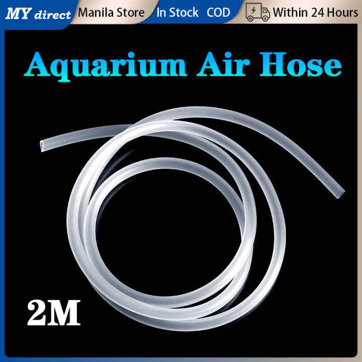 2M Aquarium Silicone Air Hose Clear Air Pump Hose Fish Tank Oxygen Pump