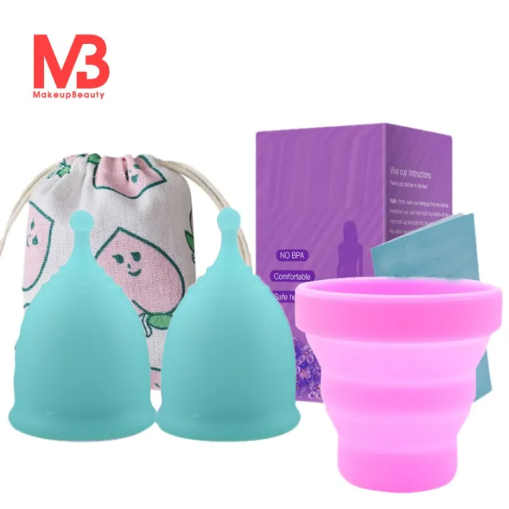 2Pcs/Lot Menstrual Cup Hygiene Medical Silicone Cup(Purple)L | Lazada PH