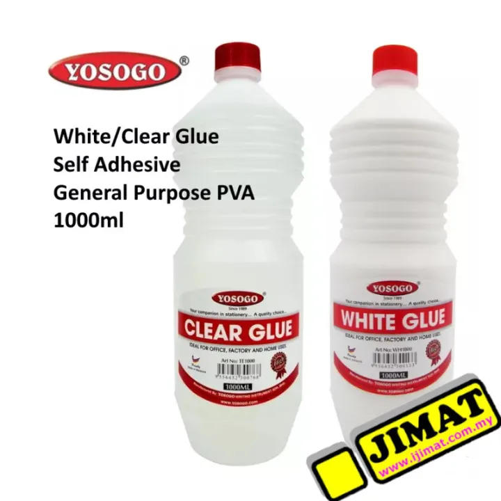 YOSOGO White Glue / Clear Glue Self Adhesive General Purpose PVA 1000ml