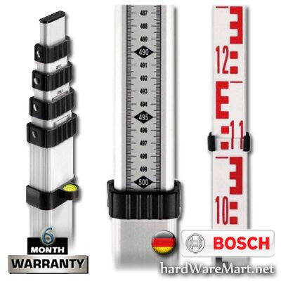 ไม้สต๊าปอลูมิเนียม-ทนทานสูง-มีระดับน้ำ-ปรับองศาได้ถึง-5เมตร-bosch-รุ่น-gr-500-ใช้กับกล่องระดับ