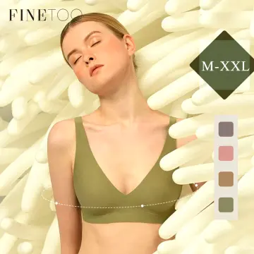 Finetoo simple breathable fashion solid color bra seamless light small size  a/b cup bralette underwear lingerie.