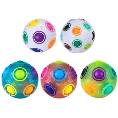 Puzzle Rainbow Ball Fidget Toy Ball Rainbow Color-Matching Game Rainbow Ball Puzzle Cube Fidget Educational Toy for Kids fashion