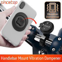 sincetop Motorcycle Phone Mount,Bike Cellphone Holder with Vibration Dampener Module,Bicycle Out Front Handlebar Mount for Mountain Bike,Scooter,Electric,MTB and Road Bike-Compatible with iPhone/Samsung