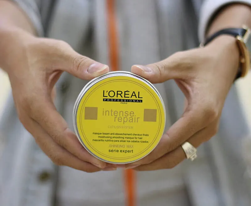 Sáp Loreal mềm sáp vuốt tóc Nam loại trắng trong suốt nhãn vàng