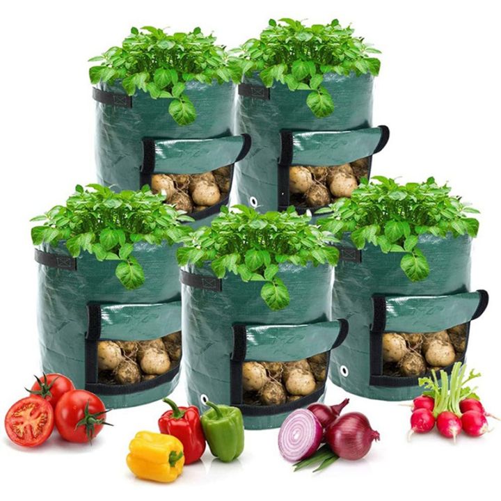 2-piece-potato-grow-bag-pe-vegetable-bag-garden-carrot-taro-peanut-growing-bag-grow-potatoes-with-handle-thickened