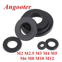 100pcs DIN125 M2 M2.5 M3 M4 M5 M6 M8 Black plastic Nylon Flat washer Plain spacers washers Seals Gasket Ring