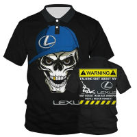 2023 new design- New 3d Printed lexus polo T-shirt men Car Logo poloshirt Street Loose Casual Tee Outdoor Breathable short-sleeved top 28