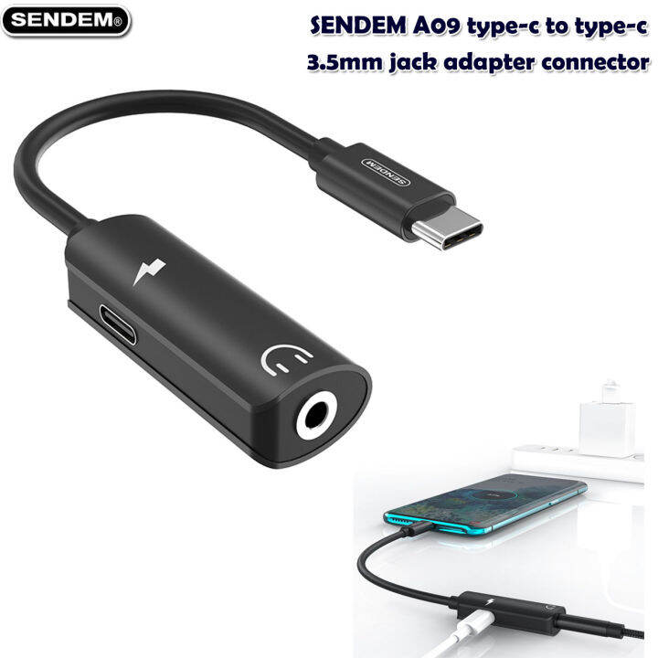 Original SENDEM A09 type-c to type-c 3.5mm jack adapter connector ...