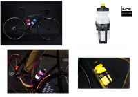 ชุดกระติกน้ำจักรยาน iGLOW®CAGE B มาพร้อมไฟ RGB LED (5 colors - purple / blue / green / yellow / white) /1ชุด