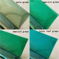 Green Stained Glass Film Dark Green Decorative Transparent High-Definition Explosion-Proof Self-Adhesive Window Stickers