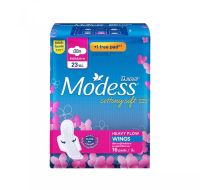 Modess ผ้าอนามัยโมเดส คอตตอนนี่ ซอฟท์ แม็กซี่ มีปีก สัมผัสนุ่มสบาย