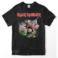 เสื้อยืดพรีเมี่ยมเสื้อยืดพิมพ์ลาย Iron MAIDEN 2 - TROOPER FLAG สําหรับผู้ชาย