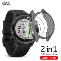 2+1 Protector Case + Screen Protector for Garmin Approach S62 smart watch Soft TPU Protective Cover Shell Tempered Glass Film Cases Cases