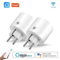 Smart Plug WIFI Socket 16A Power Monitor EU FR Plug Control Smart Timing Socket Wireless Outlet Voice Intelligent Control Alexa Ratchets Sockets