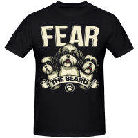 Shih Tzu Fear The Beard T เสื้อฤดูร้อน Dog Dad Graphic Cotton Streetwear แขนสั้นวันเกิดของขวัญเสื้อยืดบุรุษเสื้อผ้าคุณภาพสูง