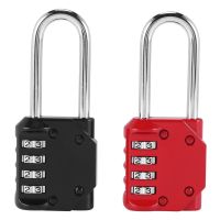 2 Pack Code Padlocks, 4 Digit Long Shackle Resettable Pad Lock for Outdoor Gate, Shed, Fence, Hasp Storage, Gym Locker