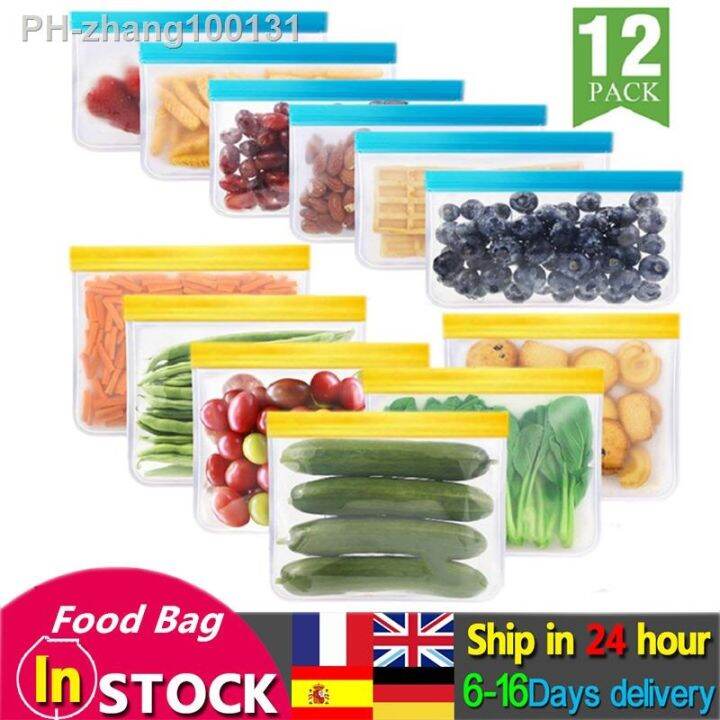 PEVA Silicone Food Bag Waterproof Freshkeeping Translucent Self