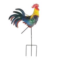 Rooster Animal Stake Chicken Sculpture Figurines Metal Sculpture Standing Chicken Yard Art Outdoor Garden Statues Rooster Sculpture Figurines Lawn Ornament elegantly