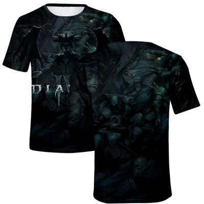 ฤดูร้อนเสื้อยืดเกม Diablo 4 3D พิมพ์ผู้ชายผู้หญิงลำลอง Streetwear ขนาดใหญ่แขนสั้น O-คอ T เสื้อเด็ก Tees Tops เสื้อผ้า