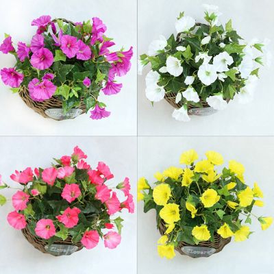 Artificial Morning Glory Simulation Petunia Wedding Home Decor Artificial Decorations Dried Flowers Christmas Halloween Xmas Spine Supporters
