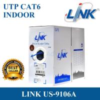 LINK สายแลน CAT 6  รุ่น  US-9106A  ยาว 305 เมตร ภายในอาคาร  UTP (250 MHz)  w/Cross Filter  24 AWG, CM Blue  แกน ทองแดง 100% Made in Taiwan  รับประกันตลอดอายุการใช้งาน  (สีฟ้า)