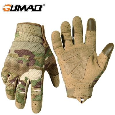 Men Tactical Gloves Touch Screen Cycling Gloves Sports Camo Military Glove Motorcycle Riding Bike Running Paintball Gloves