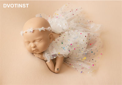 ทารกแรกเกิดเด็กสาวอุปกรณ์ถ่ายภาพคาดศีรษะ blingbling ดาวชุดชุด2ชิ้นสตูดิโอถ่ายภาพถ่ายภาพอุปกรณ์ประกอบฉากภาพ