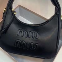 2023 MIUMIUˉSummer New Fashion Simple Black Handbag Casual One Shoulder Crossbody Bag Underarm Dumpling Bag