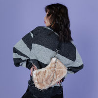 Simple Design Women Soft Plush Shoulder Bags Winter Furry Ladies Clutch Purse Handbag Fashion Female Underarm Bag