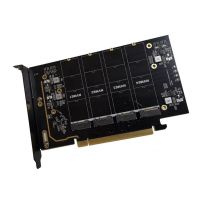 การ์ดขยาย4พอร์ทพีซีไอด่วน PCI-E,X16ต่อคอนโทรลเลอร์ PCIe เพื่อ M.2อะแดปเตอร์ NVME เพิ่มลงในการ์ดสำหรับ SSD 2230-2280