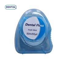 ไหมขัดฟัน White Dental Floss กลิ่นรสมิ้นท์ 50 เมตร สีขาว  1 ชิ้น  by DENT24