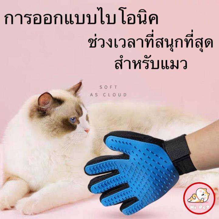 hi-pet-อุปกรณ์แปรงขนสัตว์เลี้ยง-หวีขนหมาและขนแมวถุงมือกรูมมิ่งอุปกรณ์แปรงขนสุนัข-pink