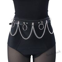 【hot sale】 ❄✴ B55 Sexy Women Gothic Heart Hip Hop Belt With Chain Harajuku Punk Style JK Waist Adjustable