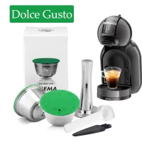 【YF】 Cápsula De Café Reutilizável ICafilas Filtros Metal Inoxidável Tamper Spoon Inox para Nescafé