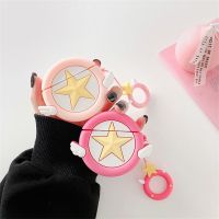 Candy 3D Anime Cartoon Star Sakura Silicone Lanyard Earphone Case For Airpods 1 2 Pro Bluetooth Headset Protective Cover