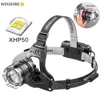 ZOOM Sensor Headlamp Fishing Headlight USB Rechargeable Light Waterproof XHP50 Super Bright Outdoor Camping Light