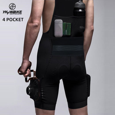 YKYWBIKE 4 กระเป๋าผู้ชายกางเกงปั่นจักรยานขาสั้น Pro Korea Lycra ระบายอากาศได้ Cool For Ride wear